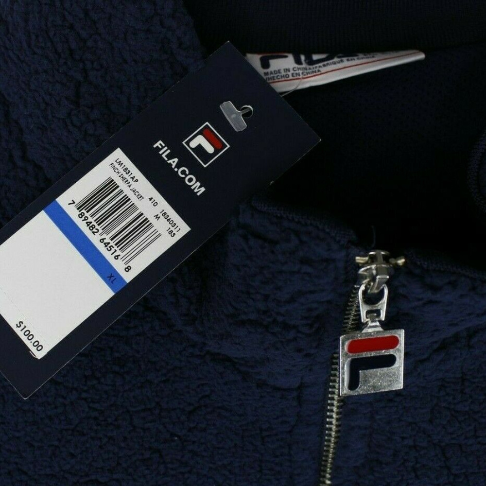 Fila Mens Finch Zip Front Sherpa Jacket Sz XL NWT - Picture 2 of 7